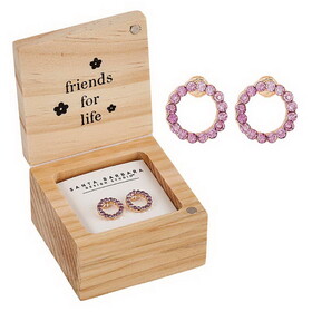 Fleur Jewelry P0162 Treasure Box Earrings - Sister