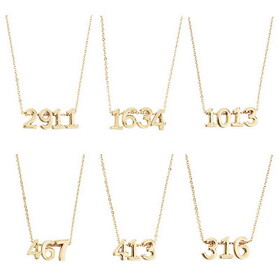 Kingdom Jewelry P0220 Filled Display - Verse Numbers Necklace - 24 pcs