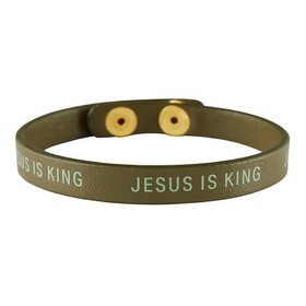 Kingdom Jewelry P0230 Snap Bracelet - Jesus is King