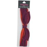 Faithworks Twisted Bow Headband - Burgundy/Fanta