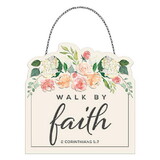 Spiritual Harvest P0285 Tin Wall Decor - Walk By Faith