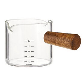 Sips P0681 Espresso Measuring Glass with Wood Handle