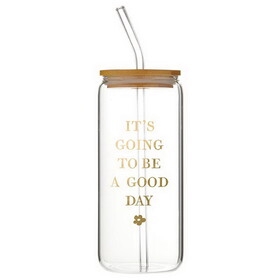 Sips P0697 Glass Cold Brew Tumbler - Good Day