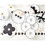 Sippin' Pretty P0716 Paper Table Runner - Black Flowers