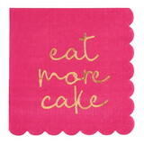 Sippin' Pretty P0738 Cocktail Napkin - Eat More Cake with Scallop