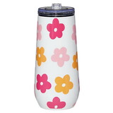Sippin' Pretty P0763 Champagne Tumbler - Flowers