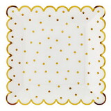 Sippin' Pretty P0773 Paper Plate - Gold Dot