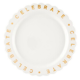 Sippin' Pretty P0775 Ceramic Cake Plate - Celebrate