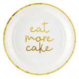 Sippin' Pretty P0792 Paper Plate - Eat More Cake