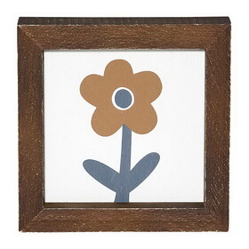 PURE Design P2133 Mini Wood Sign - Flower