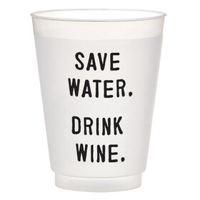 Tablesugar P2251 Frost Cup - Save Water. Drink Wine.
