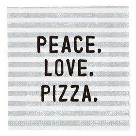 Tablesugar P2254 Cocktail Napkin - Peace. Love. Pizza.