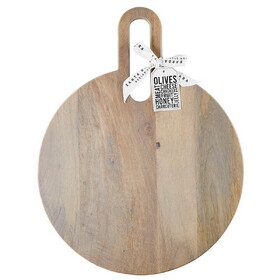 Tablesugar P2285 Large Round Board With Cut Out Handle - Grey Finish