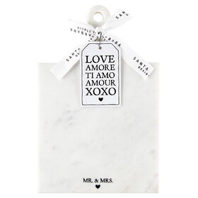 Wedding P2289 Marble Board with Handle - Mr. &amp; Mrs.