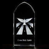 Jeweled Cross P5193 Confirmation Etched Glass Stand