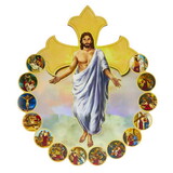 Gerffert P5362 Risen Christ Wood Plaque