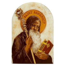 Gerffert P5384 Saint Benedict Arched Plaque