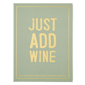 Tablesugar P5698 Wine Serving Set Book Box - Just Add Wine