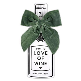 Tablesugar P5759 Velvet Wine Bottle Bow - Forest