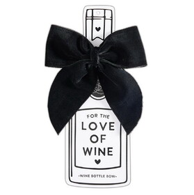 Tablesugar Velvet Wine Bottle Bow - Black