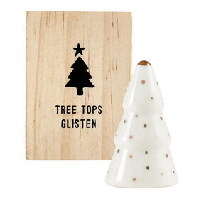 PURE Design Ceramic Figurine Pine Wood Box - Tree