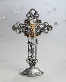 Christian Brands P65-ST06 James Brennan&#8482; Sacramental Standing Cross - First Communion