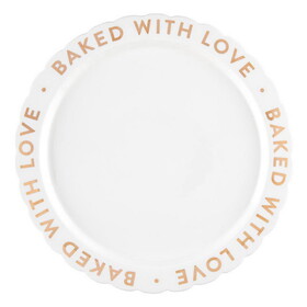 Sippin' Pretty Ceramic Gold Foil Cake Plate - Baked With Love