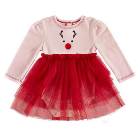 Stephan Baby Snapshirt Tutu Dress - Reindeer
