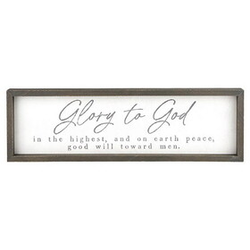 Face to Face Wood Sign - Glory to God