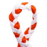 Faithworks Pom-Braid Headband - Holland Orange/White