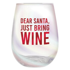 Slant P7753 Wine Glass - Dear Santa, Just Bring Wine