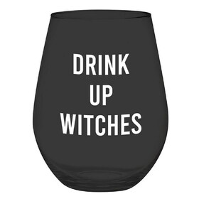 Slant P7828 Jumbo Stemless Wine Glass - Drink Up Witches