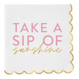 Slant P9013 Paper Napkin with Scallop - Sip of Sunshine