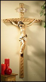 Christian Brands PC158 50" Wood Crucifix With Resin Corpus