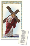 Ambrosiana PC887 Christ With Cross Laminated Holy Card