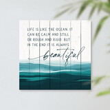 P.Graham Dunn PNL1051 Coastal Collection Pallet Decor - Life Is Like The Ocean