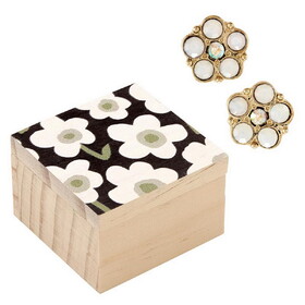 PURE Design Crystal Daisy Earrings