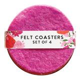 PURE Design R0084 Wool Felt Coasters - Pink + Spice + Maroon + Green