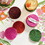 PURE Design R0084 Wool Felt Coasters - Pink + Spice + Maroon + Green