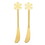 PURE Design R0100 Gold Snowflake Cheese Spreaders - Set of 2
