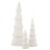 PURE Design Paper-Mache Trees - Ivory - Set of 3