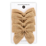 PURE Design R0138 Burlap Bow Napkin Ties - Set of 4