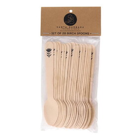 Tablesugar Birch Spoon - Flower - Set of 20