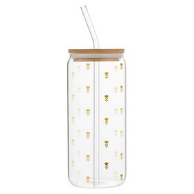 Tablesugar Glass Cold Brew Tumbler - Flowers