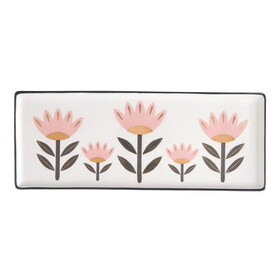 Tablesugar R0183 Ceramic Tray - Flowers