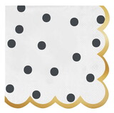 Tablesugar R0189 Scalloped Cocktail Napkins - Dots