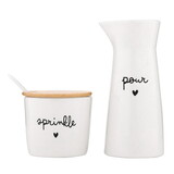 Sippin' Pretty R0203 Ceramic Creamer + Sugar - Set of 2