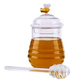 Sippin' Pretty Glass Honey Jar + Dipper