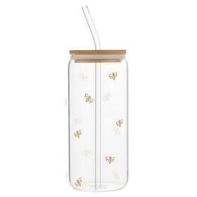 Sippin' Pretty Glass Cold Brew Tumbler - Bee