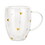 Sippin' Pretty Double-Wall Tea Cup with Handle - Gold Foil Hearts
